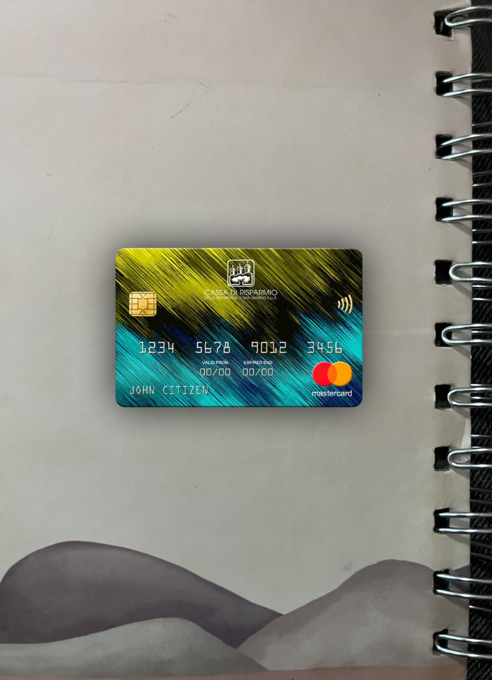 Download San Marino Cassa di Risparmio bank mastercard photolook front Photoshop template